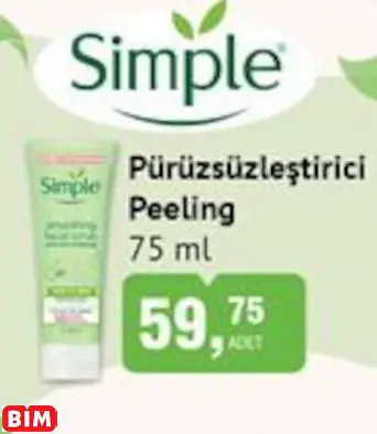 SİMPLE PÜRÜZSÜZLEŞTİRİCİ PEELİNG SİMPLE PÜRÜZSÜZLEŞTİRİCİ PEELİNG